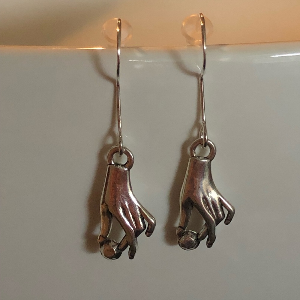 Handmade hand earrings